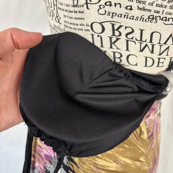 Pretty Good Halter Maxi Dress Women’s Small Black Multicolor Floral Empire Waist - Picture 7 of 13